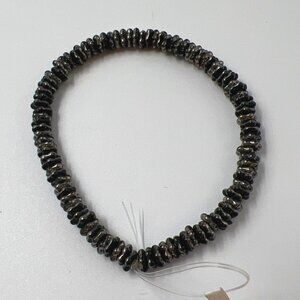 Flower Spacer Bead 100 Per Strand Black Silver Jewelry